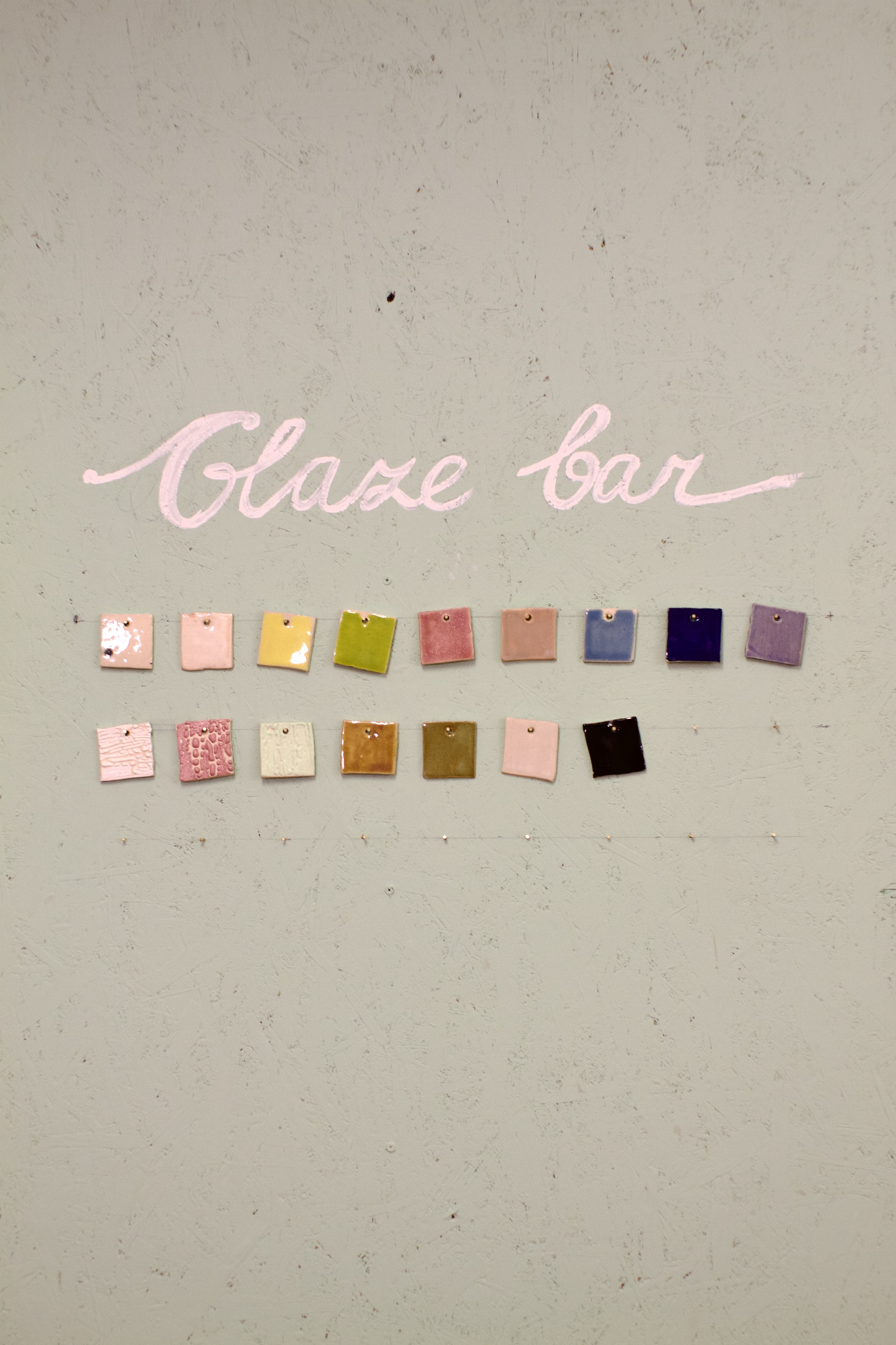 Glaze bar wall